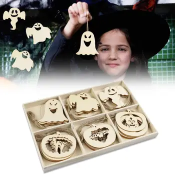 18Pcs/Set Wooden Handmade Skull Ghost Shape Pendants Halloween Hanging Ornament Gift Home Party Holiday DIY Decoration
18Pcs/Set Wooden Handmade Skull Ghost Shape Pendants Halloween Hanging Ornament Gift Home Party Holiday DIY Decoration