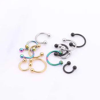1 pc Nose Septum Ring Lip Nipple Eyebrow Lobe Rings Hoop Ear Piercings for Women Men Titanium Steel Body Jewelry
1 pc Nose Septum Ring Lip Nipple Eyebrow Lobe Rings Hoop Ear Piercings for Women Men Titanium Steel Body Jewelry