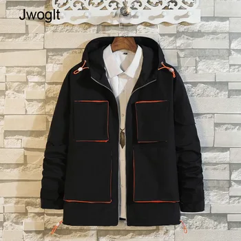 Spring Autumn Men's Hooded Jackets Mulit Pocket Loose Casual Zipper Coat Black Gray Fashion Coats Male Outerwear 5XL
Spring Autumn Men's Hooded Jackets Mulit Pocket Loose Casual Zipper Coat Black Gray Fashion Coats Male Outerwear 5XL