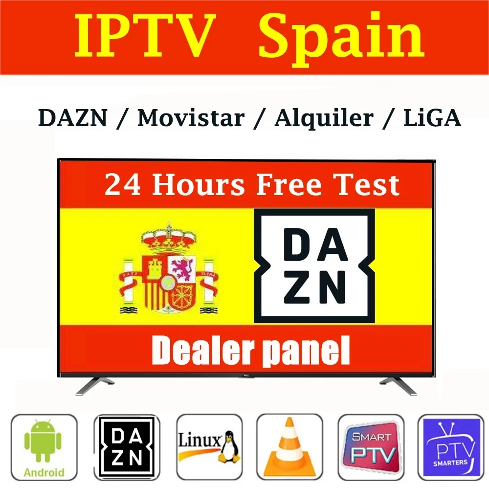 Premium Spain IPTV Subscription With M3U IPTV ESPA A Local Live TV HD/FHD/4K/UHD/HEVC DAZN Movistar LaLiga INFINTIL
Premium Spain IPTV Subscription With M3U IPTV ESPA A Local Live TV HD/FHD/4K/UHD/HEVC DAZN Movistar LaLiga INFINTIL