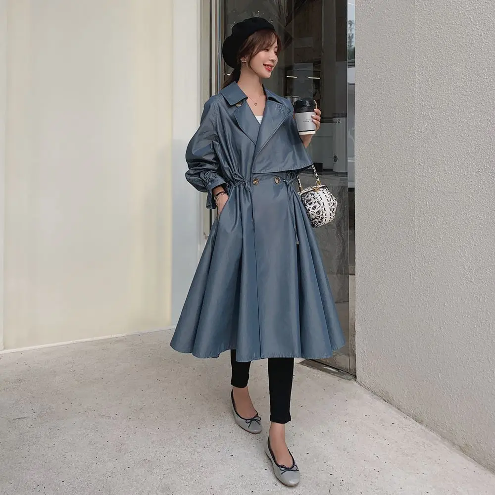 Photo Shoot Graceful Drawstring Waist Hugging Two-Button Long Trench Coat Women's 2020 Spring New Style Retro Laziness-Style Coa
Photo Shoot Graceful Drawstring Waist Hugging Two-Button Long Trench Coat Women's 2020 Spring New Style Retro Laziness-Style Coa