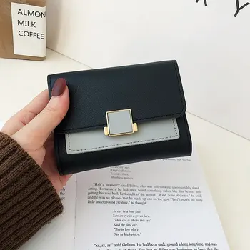 Fashion Contrast Color Elegant Female Short Wallet Convenient Personality Designer Fold Over Card Holder for Women 2020
Fashion Contrast Color Elegant Female Short Wallet Convenient Personality Designer Fold Over Card Holder for Women 2020