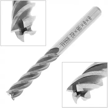 8mm Milling Cutter 4 Flute HSS&Aluminum End Mill Cutter with Extra Long Straight Shank for CNC Mold Processing
8mm Milling Cutter 4 Flute HSS&Aluminum End Mill Cutter with Extra Long Straight Shank for CNC Mold Processing