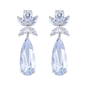 YGU58 925 Sterling Silver large water drop with zircon lady Earrings couple Festival gift
YGU58 925 Sterling Silver large water drop with zircon lady Earrings couple Festival gift