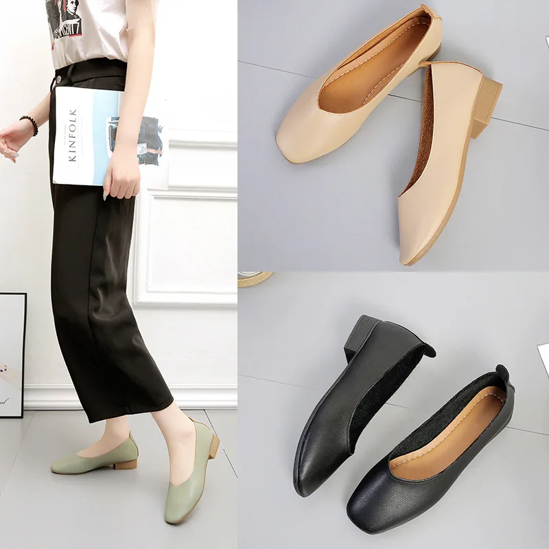 2020 Spring and Autumn New Nude Square Head Heel Shallow Single Shoes Wild One Step Thick Heel Grandma Shoes
2020 Spring and Autumn New Nude Square Head Heel Shallow Single Shoes Wild One Step Thick Heel Grandma Shoes