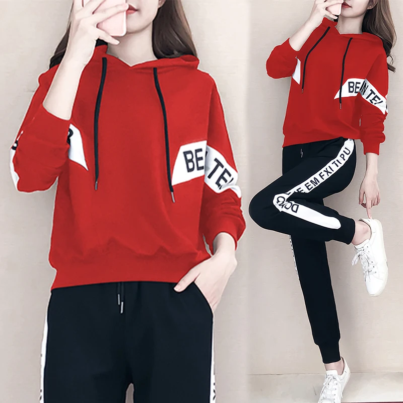 Real Shot Sports Two Piece Set Fashion Loose Sweater Letter Printed Lace-up Pants Women Tracksuit 2 Piece Set Winter Red Black
Real Shot Sports Two Piece Set Fashion Loose Sweater Letter Printed Lace-up Pants Women Tracksuit 2 Piece Set Winter Red Black