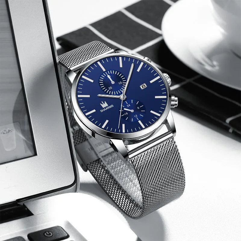 New Fashion Luxury Men Business Calendar Quartz Watch Men Stainless Steel Mesh Watches Mens Sport Casual Watch relogio masculino
New Fashion Luxury Men Business Calendar Quartz Watch Men Stainless Steel Mesh Watches Mens Sport Casual Watch relogio masculino