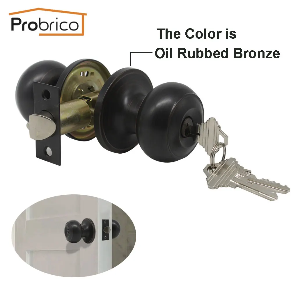 Probrico Rotation Lock Knobset Handle Stainless Steel Round Door Knobs With Key for Bedroom Living Room Bathroom door hardware
Probrico Rotation Lock Knobset Handle Stainless Steel Round Door Knobs With Key for Bedroom Living Room Bathroom door hardware