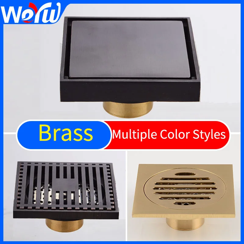 Floor Drain Bathroom Brass Square Black Sink Shower Drainer Strainer Toilet Linear Covers Tile Insert Waste Grates 
Floor Drain Bathroom Brass Square Black Sink Shower Drainer Strainer Toilet Linear Covers Tile Insert Waste Grates