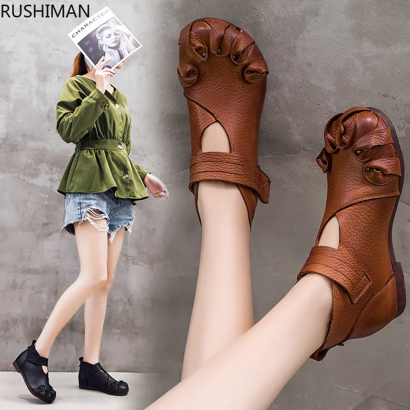 RUSHIMAN Ancient Leisure short Boot layer Kraft single Boot Magic paste Air Women's Boots High Hull Women's shoes handmade shoes
RUSHIMAN Ancient Leisure short Boot layer Kraft single Boot Magic paste Air Women's Boots High Hull Women's shoes handmade shoes