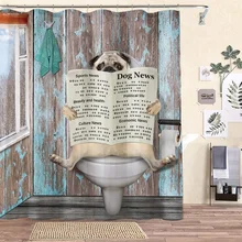 Funny Wooden Animal Shower Curtain Cute Pet Dog Newspaper Bath Curtains Waterproof Polyester Bathroom Home Decor with Hooks
Funny Wooden Animal Shower Curtain Cute Pet Dog Newspaper Bath Curtains Waterproof Polyester Bathroom Home Decor with Hooks