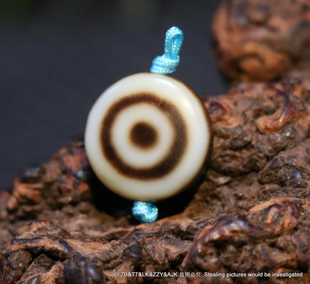 

LKbrother Talisman Treasure Magic Power Tibetan Top Old Agate Goat Eye Heaven Eye dZi Bead Amulet UPD14 $$$