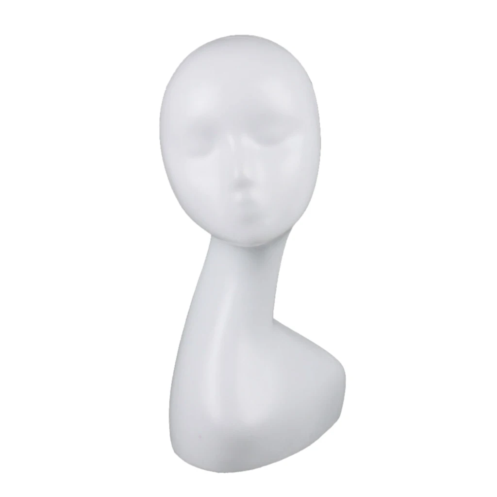 Female Manikin Head Models Mannequin Head Scarf Jewelry Glass Display Holder Hat Cap Display Stand Wig Stands Rack