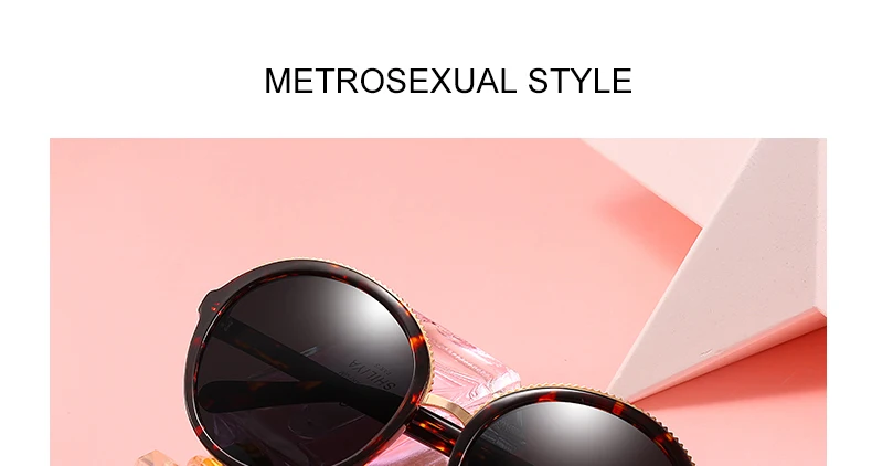 Women Sunglasses Frame Glasses Polariod Lens UV400 Polarized Sunglasses Women Fashion Round Frame Eyewear Glasses (5)