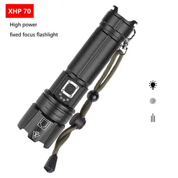 Rechargeable XHP70LED Flashlights Hand Rope Electricity Display Pressure Switch Outdoor Camping Waterproof 5 Modes Flashlight
Rechargeable XHP70LED Flashlights Hand Rope Electricity Display Pressure Switch Outdoor Camping Waterproof 5 Modes Flashlight