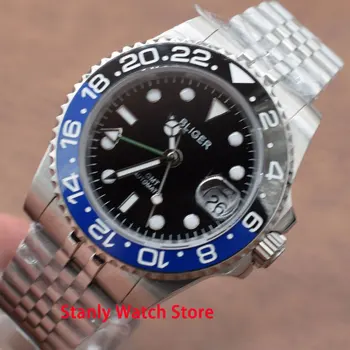 Luxury Bliger 40mm Black Dial Luminous Marks Sapphire Black Blue Ceramic Bezel GMT Function Automatic Movement Men's Watch
Luxury Bliger 40mm Black Dial Luminous Marks Sapphire Black Blue Ceramic Bezel GMT Function Automatic Movement Men's Watch