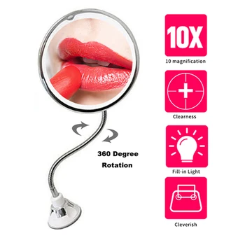LED Mirror Makeup Mirror with LED Light 10X Magnifying Vanity Mirror Lighted Makeup Miroir Grossissant Magnifying miroir espelho 
LED Mirror Makeup Mirror with LED Light 10X Magnifying Vanity Mirror Lighted Makeup Miroir Grossissant Magnifying miroir espelho