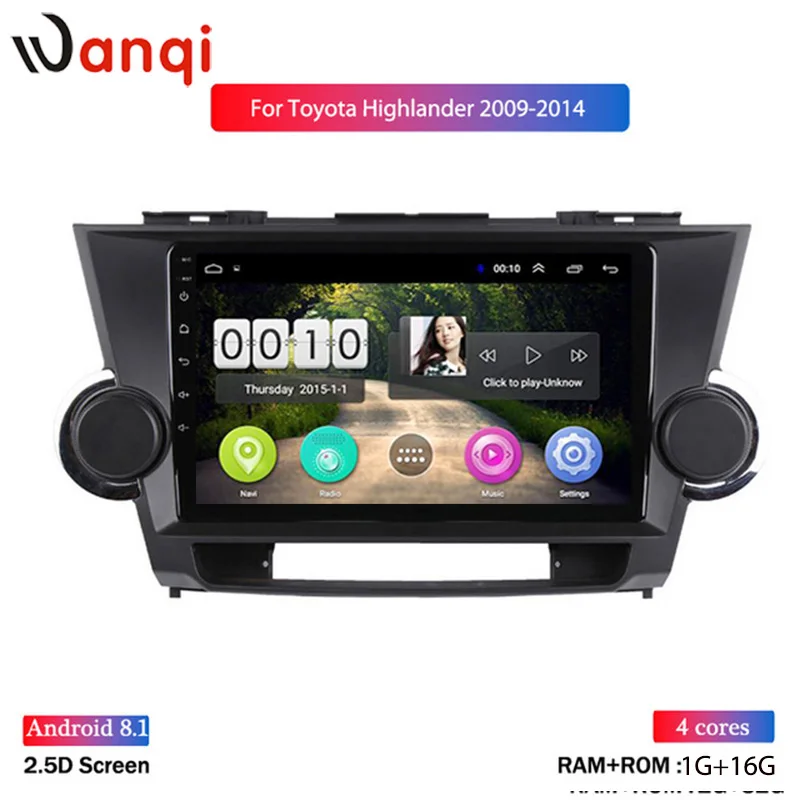1G RAM 16G 9 inch Android 8.1 2.5D Tempered HD Touchscreen Radio for Toyota Highlander 2009-2014 with Bluetooth USB WIFI
1G RAM 16G 9 inch Android 8.1 2.5D Tempered HD Touchscreen Radio for Toyota Highlander 2009-2014 with Bluetooth USB WIFI