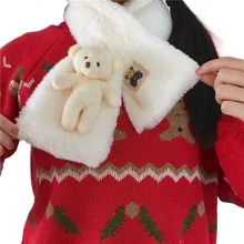 2022 1 PCS Korean Winter New Cute Cartoon Bear Plush Scarf Beige Warm Thicken Girls Wild Cross Bib
2022 1 PCS Korean Winter New Cute Cartoon Bear Plush Scarf Beige Warm Thicken Girls Wild Cross Bib
