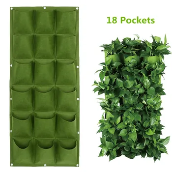 Felt Vertical Gardening Flower Pots Planter Hanging Pots Planter On Wall Garden Green Field Planter Bag 9/18 Pocket
Felt Vertical Gardening Flower Pots Planter Hanging Pots Planter On Wall Garden Green Field Planter Bag 9/18 Pocket