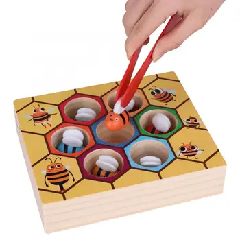 Wooden Bee Picking Children Montessori Early Education Leaning Beehive Game Color Cognitive Catching Clip Small Beehive Box Toy
Wooden Bee Picking Children Montessori Early Education Leaning Beehive Game Color Cognitive Catching Clip Small Beehive Box Toy