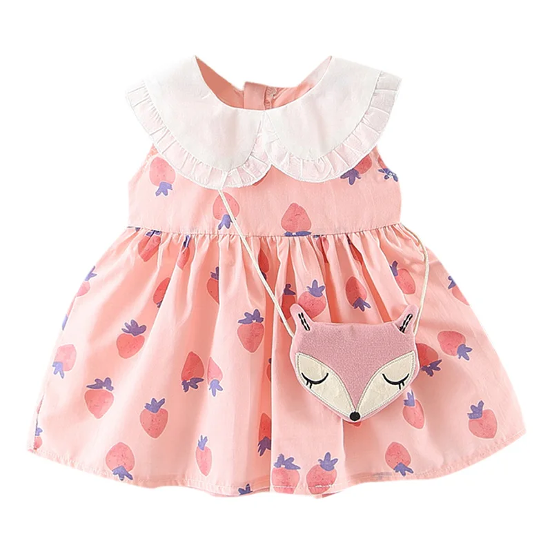 Sweet style with small strawberries Baby Girl Cotton Cute Sweet Concise Cartoon Pattern Sleeveless All-match Lapel Dresses
Sweet style with small strawberries Baby Girl Cotton Cute Sweet Concise Cartoon Pattern Sleeveless All-match Lapel Dresses