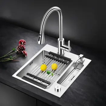 304 Stainless Steel Kitchen Sink Handmade Brushed Place Items Single Bar Counter Kitchen Sink Multifunctional Sink
304 Stainless Steel Kitchen Sink Handmade Brushed Place Items Single Bar Counter Kitchen Sink Multifunctional Sink