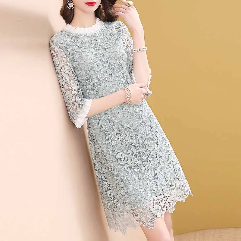 Ozhouzhan Early Spring Large Size Loose-Fit Hollow out Lace Dress Women's Spring And Autumn Short 2019 New Style Popular Skirt
Ozhouzhan Early Spring Large Size Loose-Fit Hollow out Lace Dress Women's Spring And Autumn Short 2019 New Style Popular Skirt