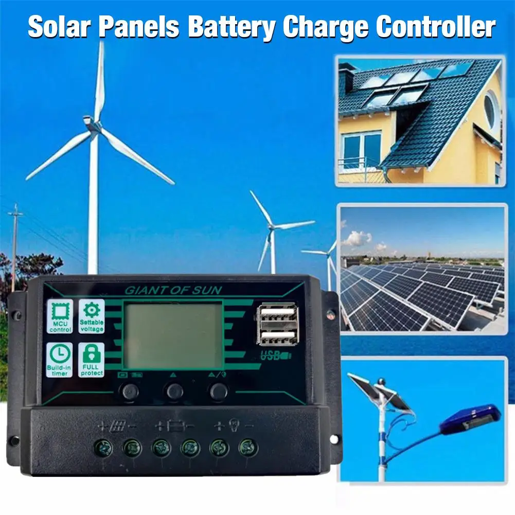 12V/24V MPPT/PWM 2-in-1 Solar Charge Controller Solar Panel Battery Intelligent Regulator with Dual USB Port and LCD Display
12V/24V MPPT/PWM 2-in-1 Solar Charge Controller Solar Panel Battery Intelligent Regulator with Dual USB Port and LCD Display