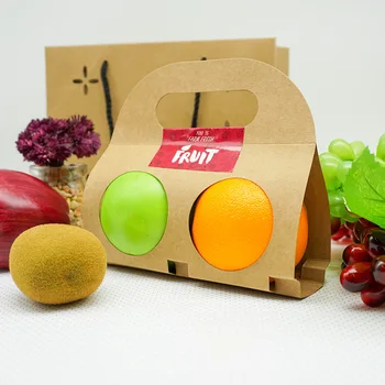 Kraft Paper Fruit Packing Boxes with Handle Portable Disposable Fruit Container Single Double Fruit Take-Out Gift Box
Kraft Paper Fruit Packing Boxes with Handle Portable Disposable Fruit Container Single Double Fruit Take-Out Gift Box