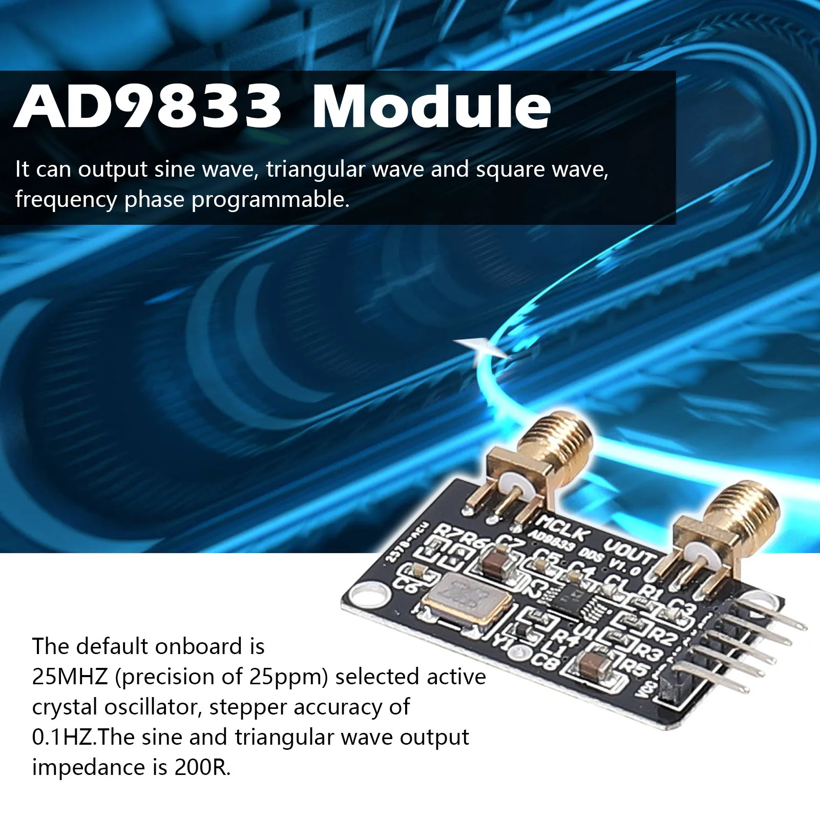 Плата модуля генератора AD9833 DDS цифровой синтезатор Частотный контролируемый
