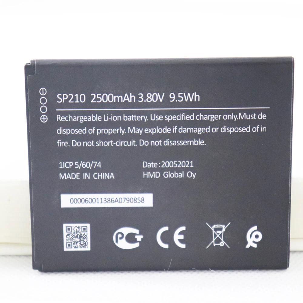 2pcs 5pcs original 3.8V 2500mAh SP210 Battery For Nokia C1 Plus 2021 TA-1312 Battery
2pcs 5pcs original 3.8V 2500mAh SP210 Battery For Nokia C1 Plus 2021 TA-1312 Battery