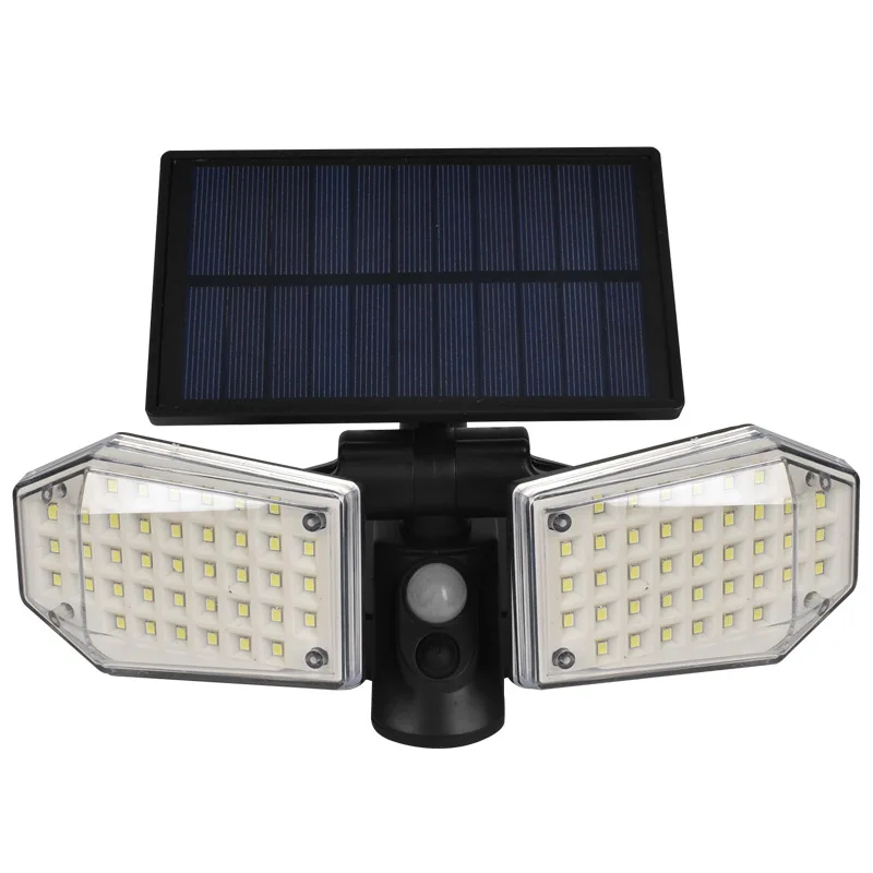 

2020 New Hot Sell Solar Recharge Sunshine Energy 74LED 130LED Motion Sense Solar Wall Lamp Outdoor Flood lighting