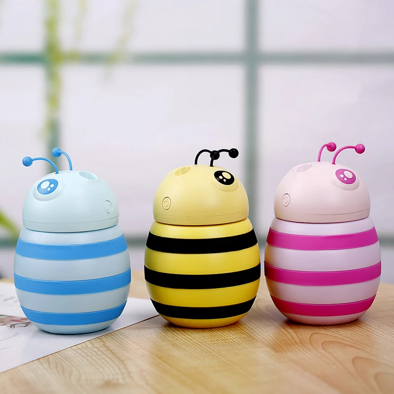 300ml Bee USB Air Humidifier Ultrasonic Aroma Diffuser with LED Lights Mist Maker Mini Office Desktop Air Purifier
300ml Bee USB Air Humidifier Ultrasonic Aroma Diffuser with LED Lights Mist Maker Mini Office Desktop Air Purifier