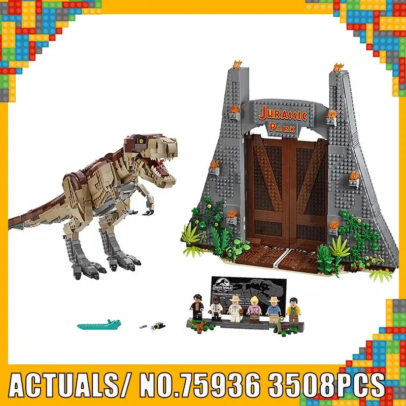 2019 Jurassic World T.REX RAMPAGE Building Blocks 2 Dinosaur Figures Bricks Compatible with legoing 75936 Toys For Children Gift
2019 Jurassic World T.REX RAMPAGE Building Blocks 2 Dinosaur Figures Bricks Compatible with legoing 75936 Toys For Children Gift