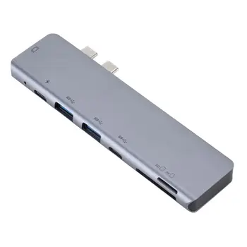 7 in 1 Type-C HUB to HDMI USB-C Hub Card Reader Laptop Docking Stationsfor for MacBook Pro
7 in 1 Type-C HUB to HDMI USB-C Hub Card Reader Laptop Docking Stationsfor for MacBook Pro