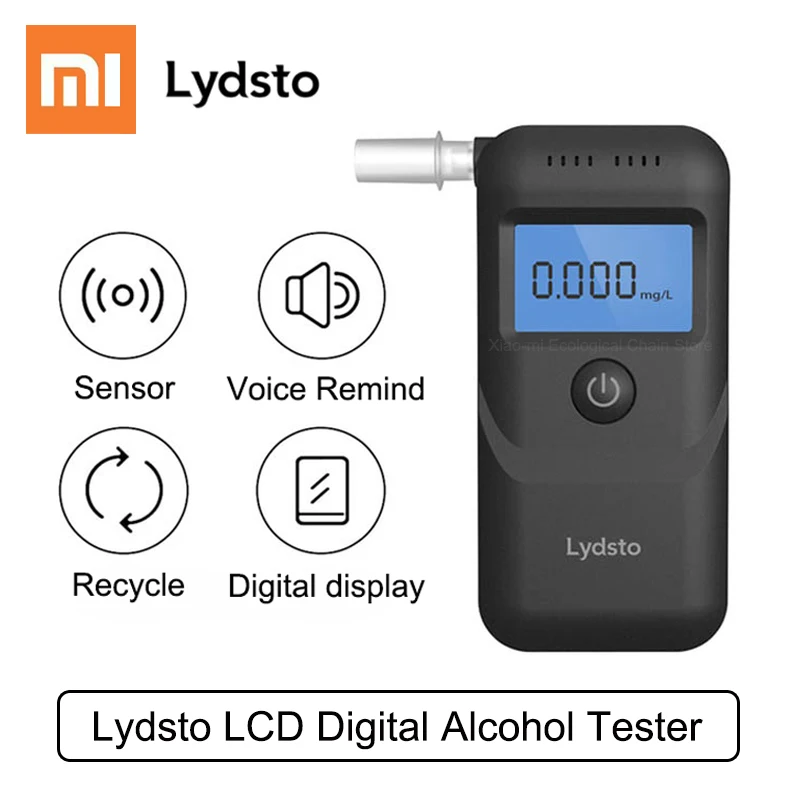 New Xiaomi Mijia Lydsto Digital Alcohol Tester Professional Detector Breathalyzer Police Alcotester LCD Screen Display | Электроника