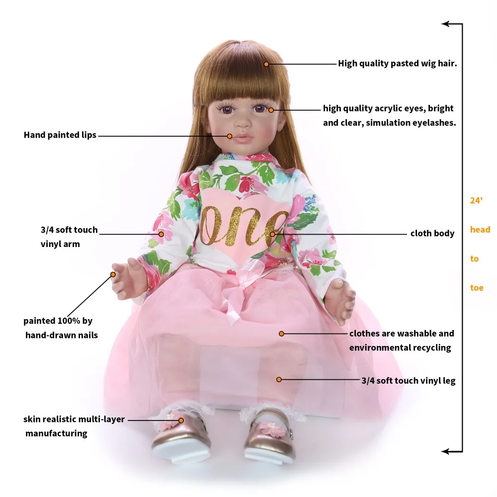 cm truly like princess reborn babies toy for kids birthday gifts