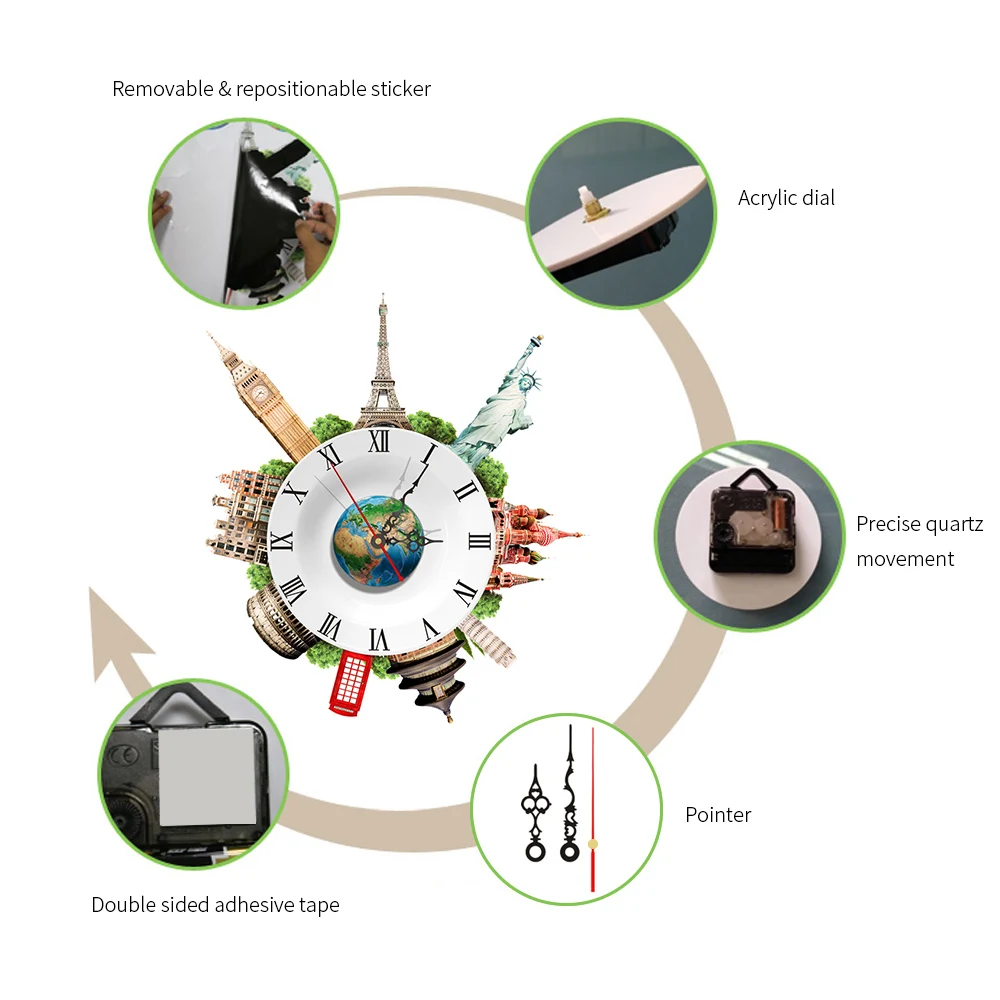 DIY Removable 3D Wall Clock Sticker Quartz Movement Wall Decortive Stickers Living Room Bedroom Decal Decoration
DIY Removable 3D Wall Clock Sticker Quartz Movement Wall Decortive Stickers Living Room Bedroom Decal Decoration