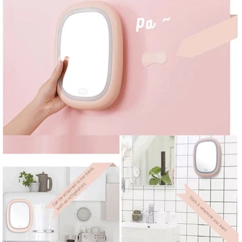 Detachable LED Makeup Mirror Rechargeable Wall Hanging Mirror Student Dormitory Makeup Mirror with Phone Holder E2S
Detachable LED Makeup Mirror Rechargeable Wall Hanging Mirror Student Dormitory Makeup Mirror with Phone Holder E2S