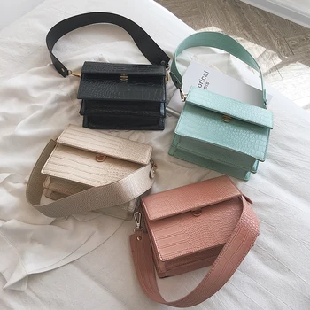 Square Handbags Purses Crossbody Bags for Women 2020 Trend Luxury Designer Brand Crocodile PU Leather Wide Strap Shoulder Bag
Square Handbags Purses Crossbody Bags for Women 2020 Trend Luxury Designer Brand Crocodile PU Leather Wide Strap Shoulder Bag