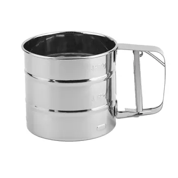 Handheld Baking Cake Tool Stainless Steel Mechanical Baking Icing Sugar Shaker Sieve Cup Mesh Powder Flour Sieve Accessory
Handheld Baking Cake Tool Stainless Steel Mechanical Baking Icing Sugar Shaker Sieve Cup Mesh Powder Flour Sieve Accessory