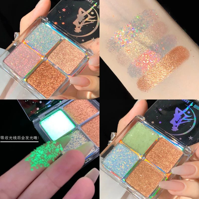 4 Color Glitter Shimmer Matte EyeShadow Pallete Pearlescent Diamond Makeup Palette Pigmented Metallic Eyeshadow Palette Cosmetic
4 Color Glitter Shimmer Matte EyeShadow Pallete Pearlescent Diamond Makeup Palette Pigmented Metallic Eyeshadow Palette Cosmetic