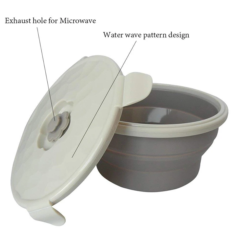 660Ml Food Grade Silicone Collapsible Camping Bowl with Lid for Outdoor Hiking,Lunch Box for Office
660Ml Food Grade Silicone Collapsible Camping Bowl with Lid for Outdoor Hiking,Lunch Box for Office