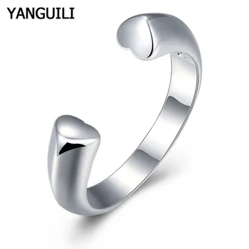 2020 New 100% 925 Silver Rings Fashion Cute Heart Lover Finger Rings Adjustable Women Female Sterling Silver Jewelry 
2020 New 100% 925 Silver Rings Fashion Cute Heart Lover Finger Rings Adjustable Women Female Sterling Silver Jewelry