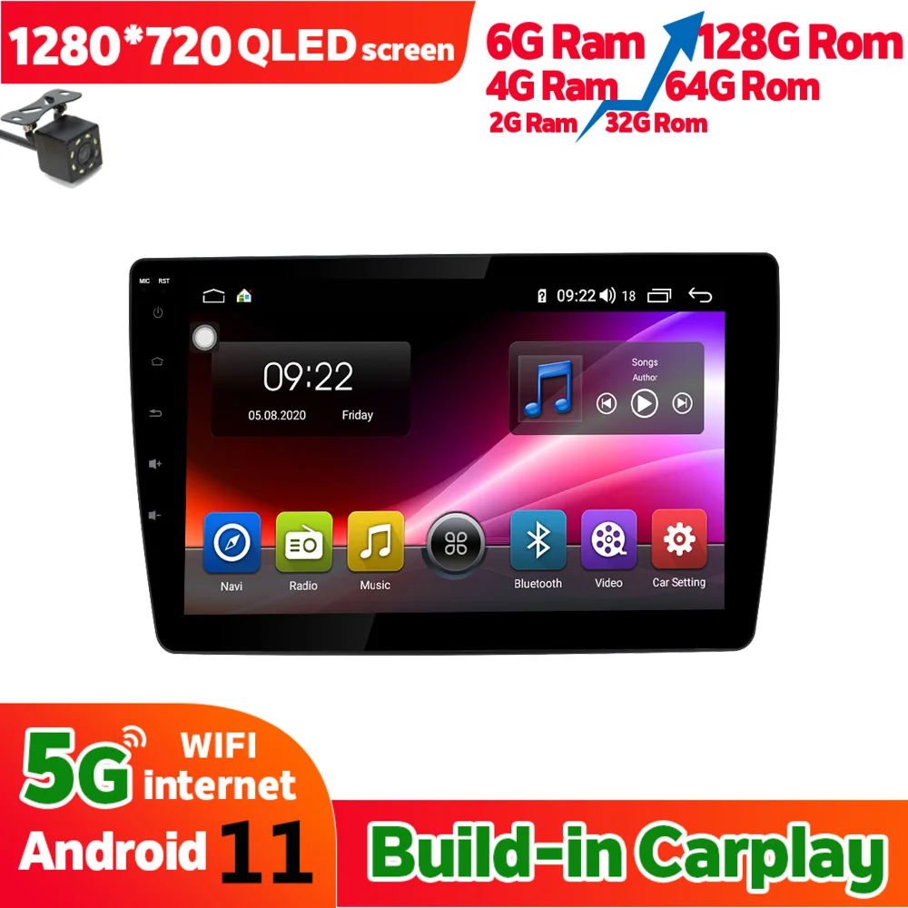 NEW 6GB ram 128GB rom 9 Inch 2Din Car Radio Android 11.0 Multimedia Autoradio Bluetooth Stereo For Wuling Baojun 330 | Автомобили и