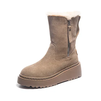 SWONCO Suede Leather Snow Boots Womans Winter Warm Sneakres Platform Black Shoes Casual 2019 New Female Ankle Martin Boots Wedge
SWONCO Suede Leather Snow Boots Womans Winter Warm Sneakres Platform Black Shoes Casual 2019 New Female Ankle Martin Boots Wedge