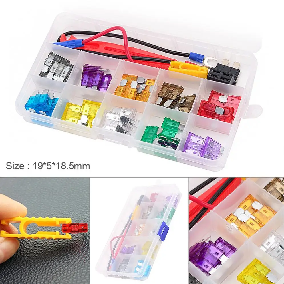 40pcs/set Colorful Medium Blade Fuse Assortment Take Electrical Appliances Set with Plastic Box for Cars New
40pcs/set Colorful Medium Blade Fuse Assortment Take Electrical Appliances Set with Plastic Box for Cars New