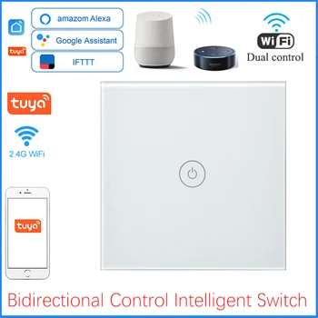 Dual Control Smart Touch Switch APP Wireless Remote Switch Voice-Control Alexa Echo / Google Home Crystal Tempered Glass Panel
Dual Control Smart Touch Switch APP Wireless Remote Switch Voice-Control Alexa Echo / Google Home Crystal Tempered Glass Panel
