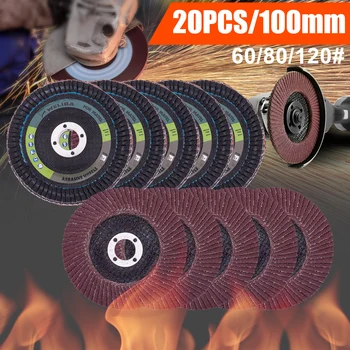 20pcs 100mm Flap Sanding Disc 60/80/120 Grits Grinder Sanding Disc Grinding Wheels Blades Grit Sander Blades Grinder
20pcs 100mm Flap Sanding Disc 60/80/120 Grits Grinder Sanding Disc Grinding Wheels Blades Grit Sander Blades Grinder